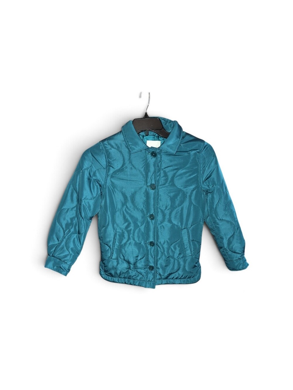 Copper Key NWT $59 Large  Girl's Quilted Teal Jacket Lightweight Button-Front